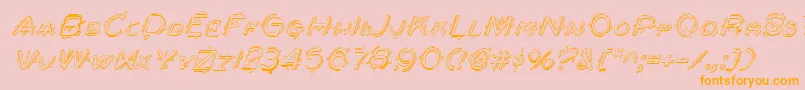 Berserkersi Font – Orange Fonts on Pink Background