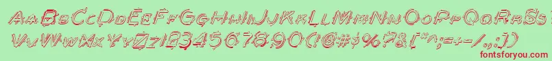 Berserkersi Font – Red Fonts on Green Background