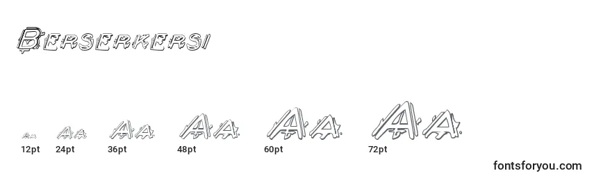 Размеры шрифта Berserkersi
