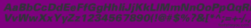 UniversBlackItalic Font – Black Fonts on Purple Background