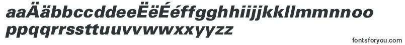 Fonte UniversBlackItalic – fontes macedônias