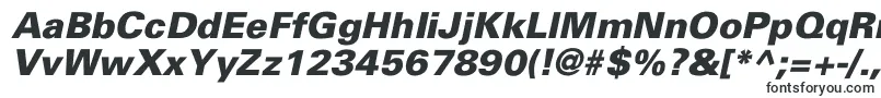 Шрифт UniversBlackItalic – вытянутые шрифты