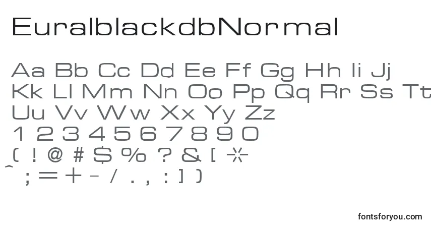 Czcionka EuralblackdbNormal – alfabet, cyfry, specjalne znaki