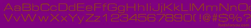 EuralblackdbNormal-fontti – ruskeat fontit violetilla taustalla