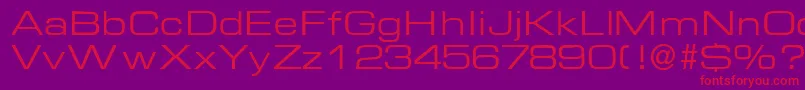 EuralblackdbNormal Font – Red Fonts on Purple Background