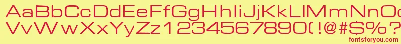EuralblackdbNormal Font – Red Fonts on Yellow Background