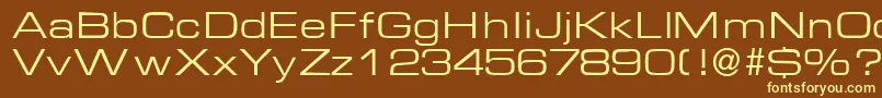 EuralblackdbNormal-fontti – keltaiset fontit ruskealla taustalla