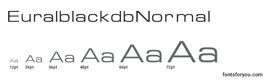 Размеры шрифта EuralblackdbNormal