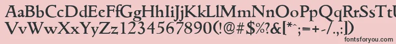 GouditaserialMediumRegular Font – Black Fonts on Pink Background