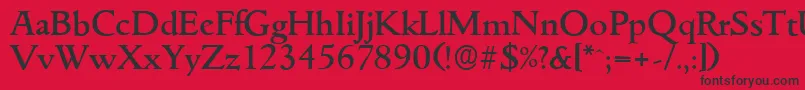 GouditaserialMediumRegular Font – Black Fonts on Red Background