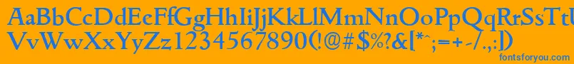 GouditaserialMediumRegular Font – Blue Fonts on Orange Background