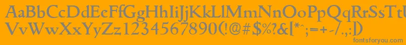 GouditaserialMediumRegular Font – Gray Fonts on Orange Background