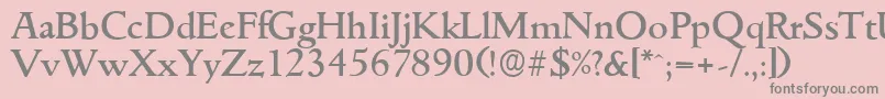 GouditaserialMediumRegular Font – Gray Fonts on Pink Background