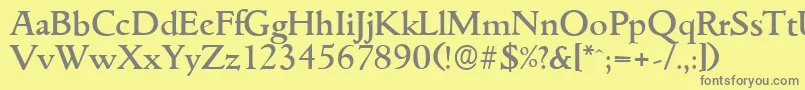 GouditaserialMediumRegular Font – Gray Fonts on Yellow Background