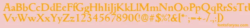 GouditaserialMediumRegular Font – Orange Fonts on Pink Background