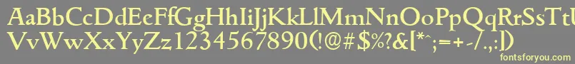 GouditaserialMediumRegular Font – Yellow Fonts on Gray Background