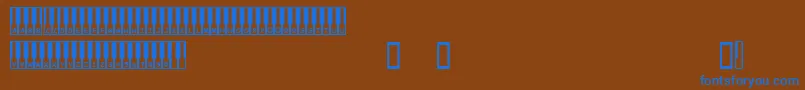 フォントAllThatJazz – 茶色の背景に青い文字