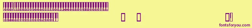 Шрифт AllThatJazz – фиолетовые шрифты на жёлтом фоне