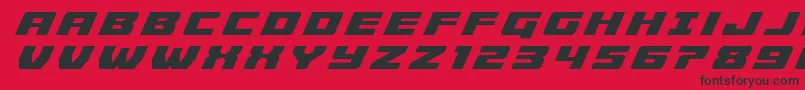 Cruiserfortresstitleital Font – Black Fonts on Red Background