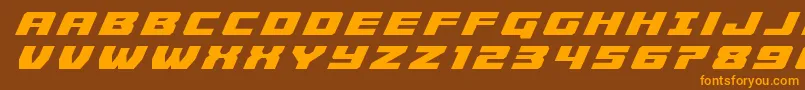Шрифт Cruiserfortresstitleital – оранжевые шрифты на коричневом фоне