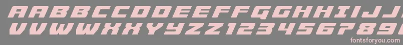 Fonte Cruiserfortresstitleital – fontes rosa em um fundo cinza