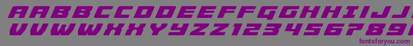 Cruiserfortresstitleital-fontti – violetit fontit harmaalla taustalla