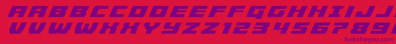 Cruiserfortresstitleital Font – Purple Fonts on Red Background