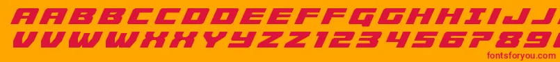 Cruiserfortresstitleital Font – Red Fonts on Orange Background