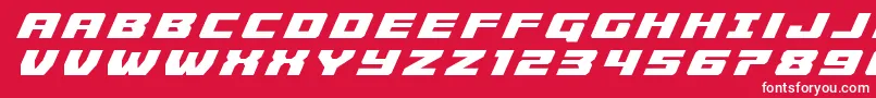 fuente Cruiserfortresstitleital – Fuentes Blancas Sobre Fondo Rojo