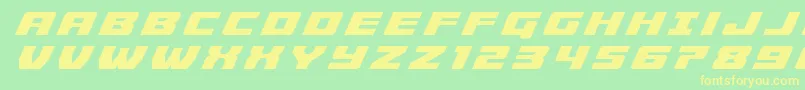 Cruiserfortresstitleital Font – Yellow Fonts on Green Background