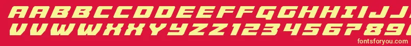 Cruiserfortresstitleital Font – Yellow Fonts on Red Background