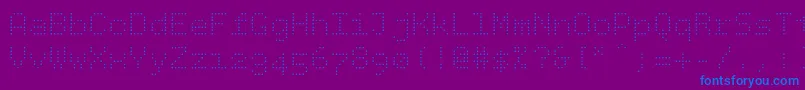 Bpdotslight-Schriftart – Blaue Schriften auf violettem Hintergrund