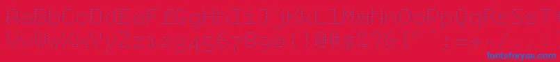 Bpdotslight Font – Blue Fonts on Red Background