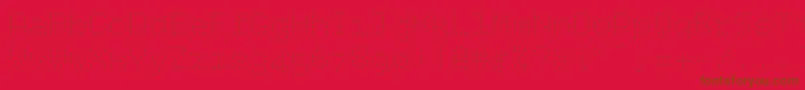 Bpdotslight-Schriftart – Braune Schriften auf rotem Hintergrund