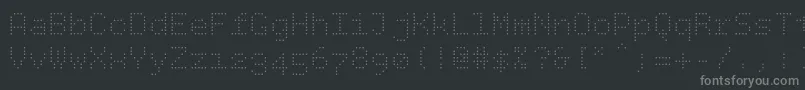 Шрифт Bpdotslight – серые шрифты на чёрном фоне