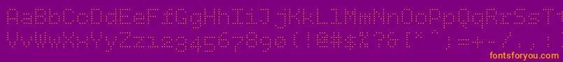 Bpdotslight Font – Orange Fonts on Purple Background