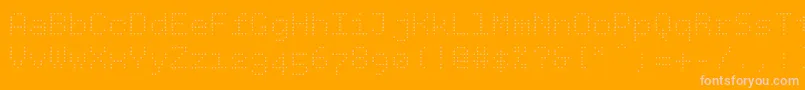 フォントBpdotslight – オレンジの背景にピンクのフォント