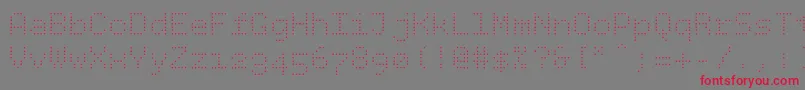 Bpdotslight Font – Red Fonts on Gray Background