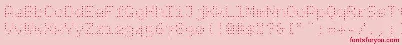 Bpdotslight Font – Red Fonts on Pink Background