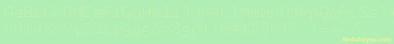 Шрифт Bpdotslight – жёлтые шрифты на зелёном фоне