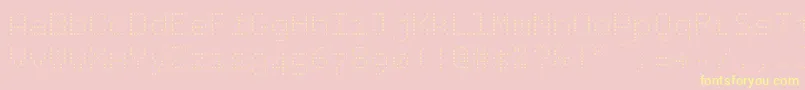 Шрифт Bpdotslight – жёлтые шрифты на розовом фоне