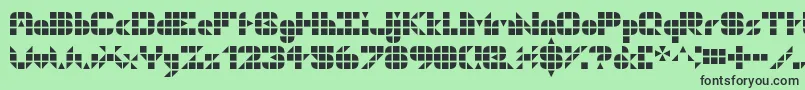 Geogrid9 Font – Black Fonts on Green Background
