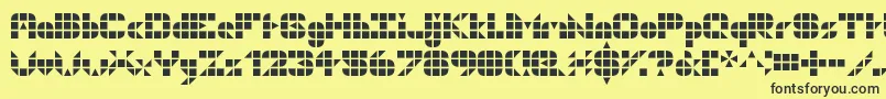 Geogrid9 Font – Black Fonts on Yellow Background