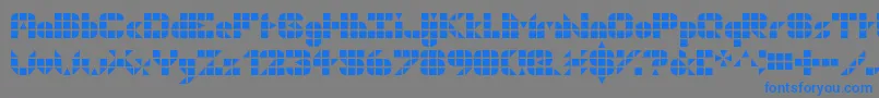 Geogrid9-Schriftart – Blaue Schriften auf grauem Hintergrund