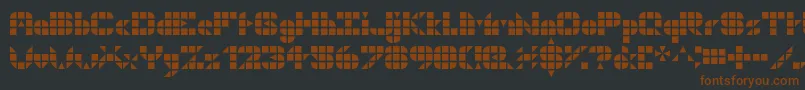 Geogrid9 Font – Brown Fonts on Black Background