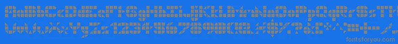 フォントGeogrid9 – 青い背景に灰色の文字