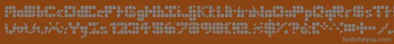 Geogrid9 Font – Gray Fonts on Brown Background