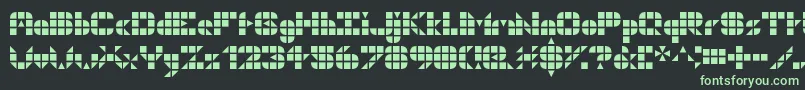 Geogrid9 Font – Green Fonts on Black Background