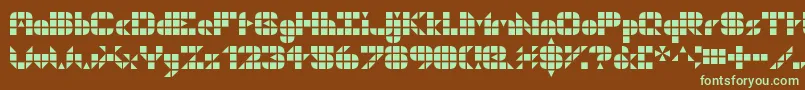 Geogrid9 Font – Green Fonts on Brown Background