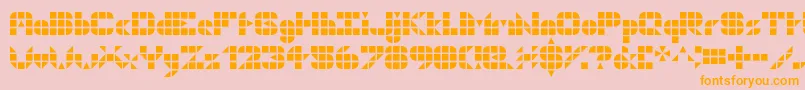 Geogrid9 Font – Orange Fonts on Pink Background
